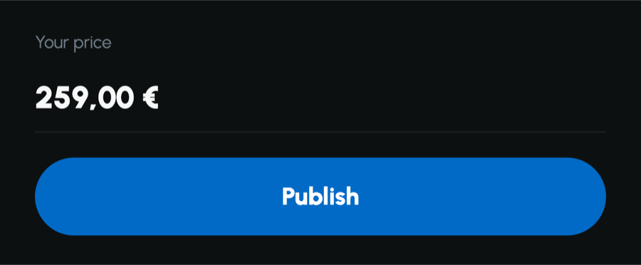 App: you set your price and publish