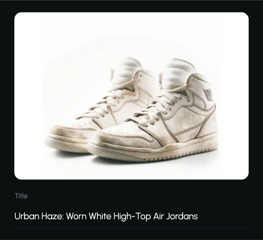 App: photo and title of your item